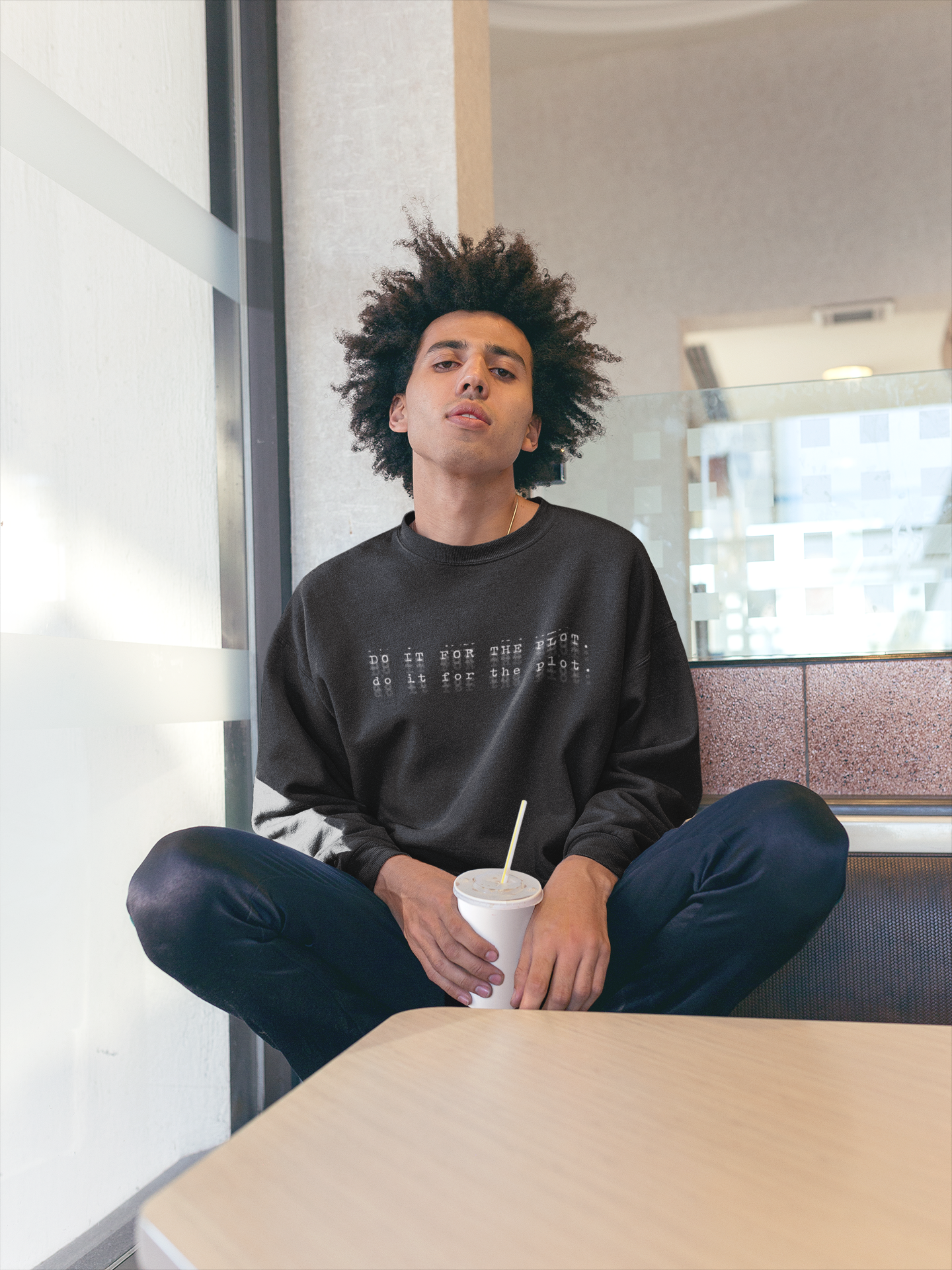 Do It For the Plot Lightweight Crewneck