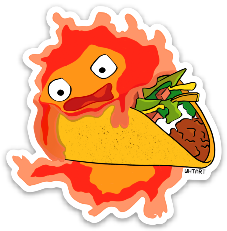 Calcifer's Taco Sticker