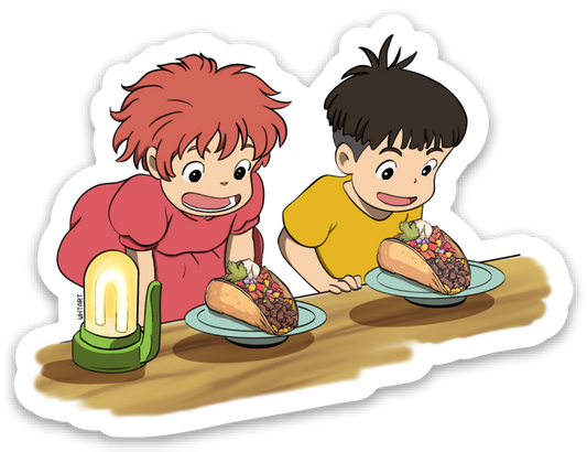 Ponyo's Taco Sticker