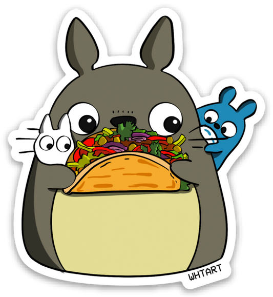 Totoro's Taco Sticker